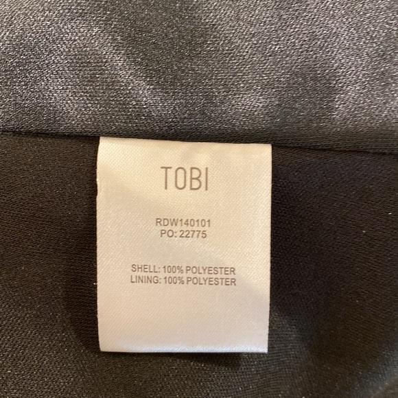 TOBI black dress front pleat size small - Picture 8 of 11